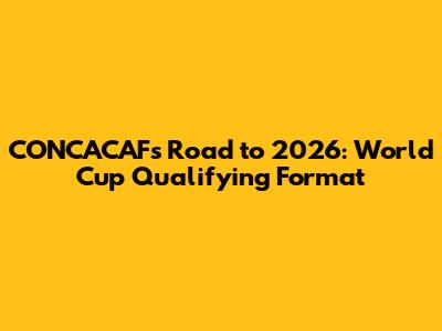 CONCACAF's Road to 2026: World Cup Qualifying Format