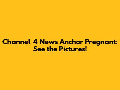 Channel 4 News Anchor Pregnant: See the Pictures!