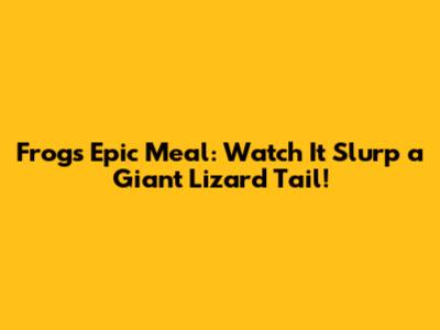 Frog's Epic Meal: Watch It Slurp a Giant Lizard Tail!