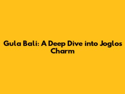 Gula Bali: A Deep Dive into Joglo's Charm
