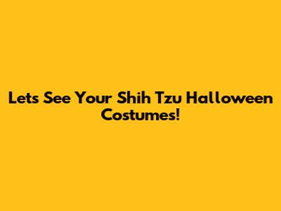 Let's See Your Shih Tzu Halloween Costumes!