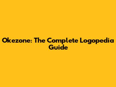 Okezone: The Complete Logopedia Guide