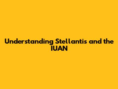 Understanding Stellantis and the IUAN